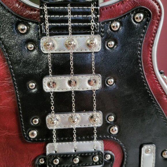 *NEW RARE GUITAR SHAPE CROSSBODY PURSE BAG - Picture 4 of 9